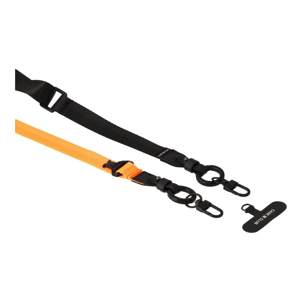 black/orange crossbody 2 in 1 lanyard